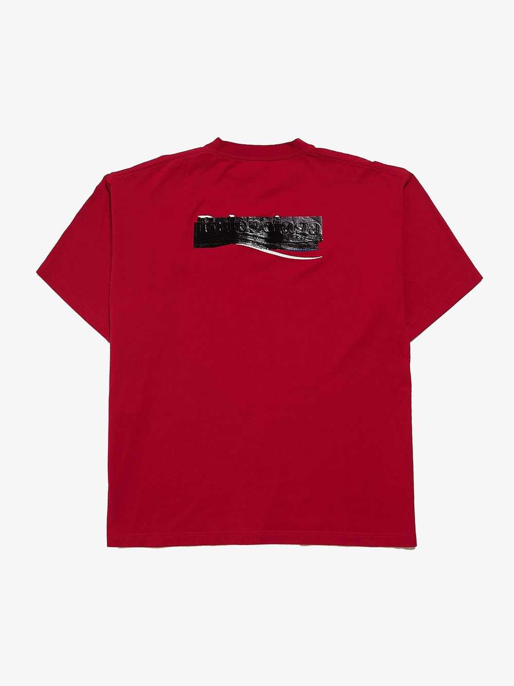 Balenciaga Red Gaffer Logo Printed Cotton T Shirt - image 2