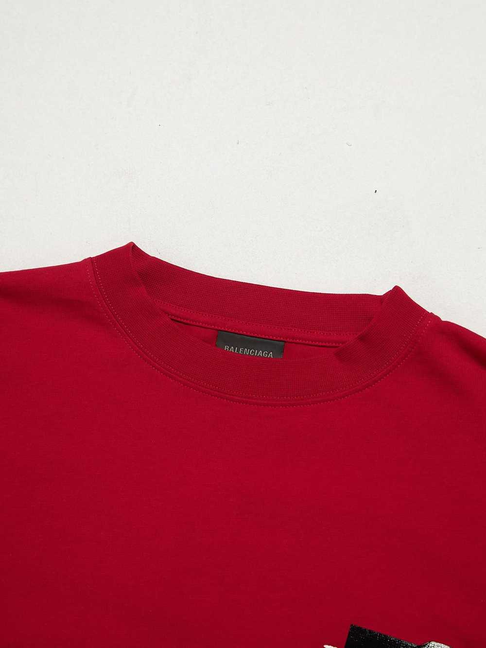 Balenciaga Red Gaffer Logo Printed Cotton T Shirt - image 3