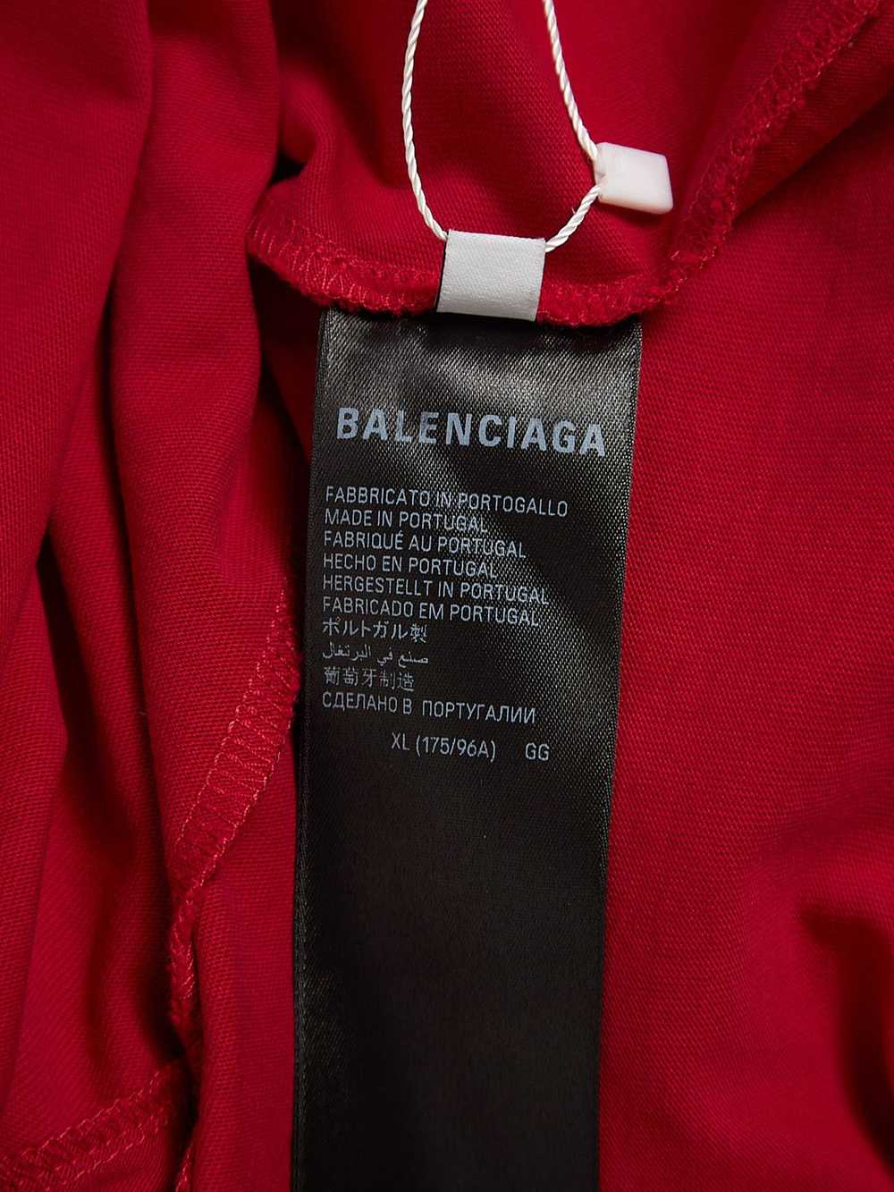 Balenciaga Red Gaffer Logo Printed Cotton T Shirt - image 4