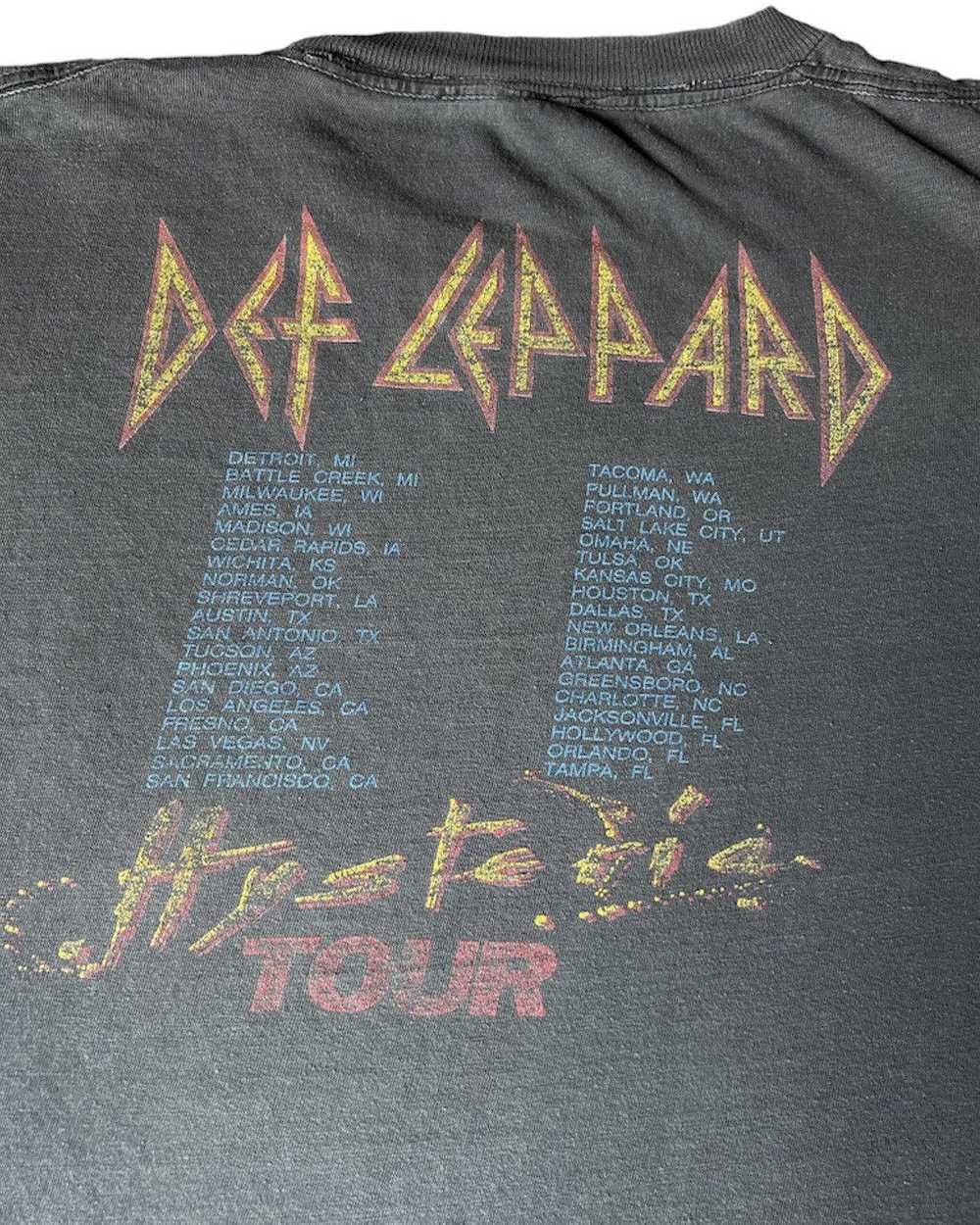 Band Tees × Streetwear × Vintage 1987 Def Leppard… - image 5