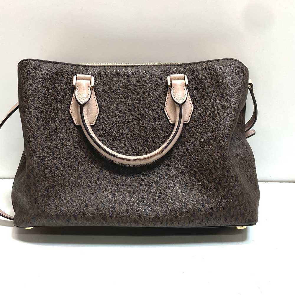 Michael Kors Monogram Signature Camille Satchel B… - image 2