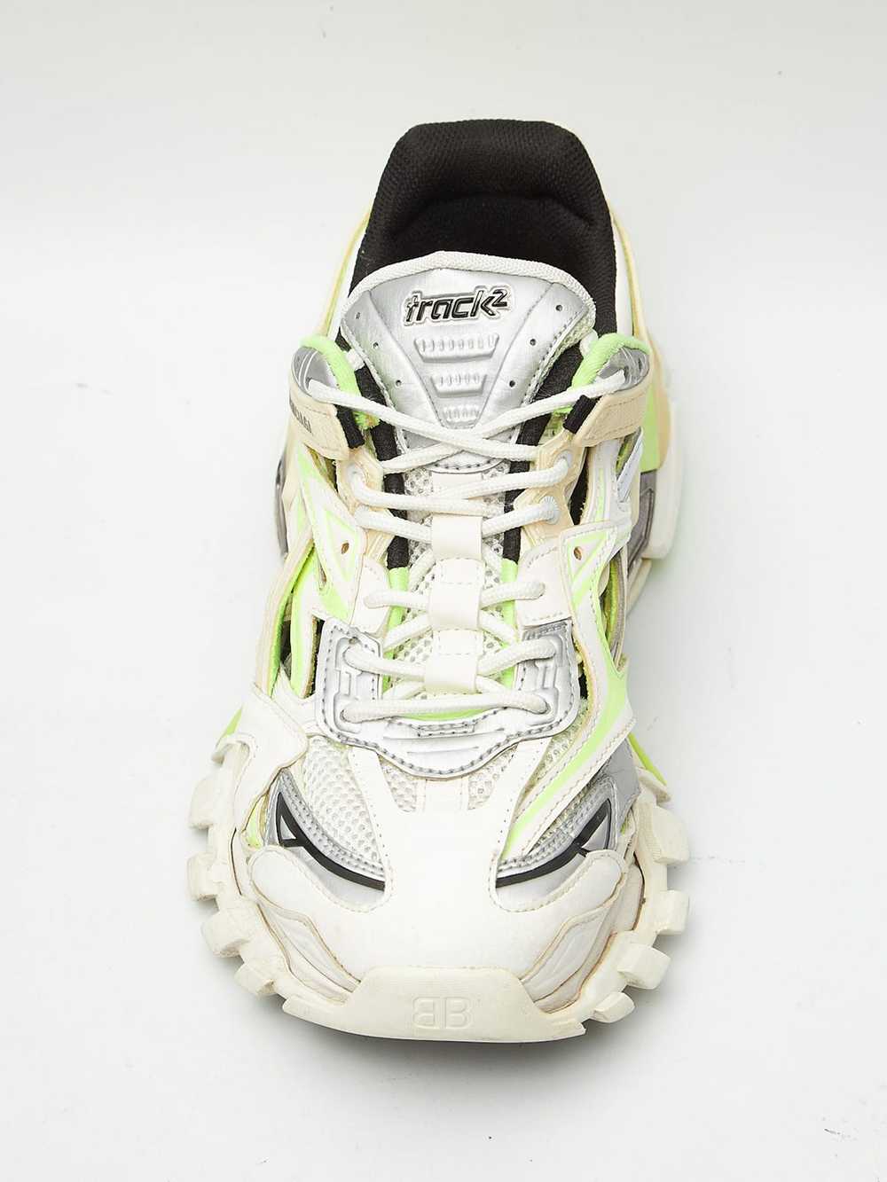 Balenciaga White and Neon Green Track 2 Sneakersss - image 5