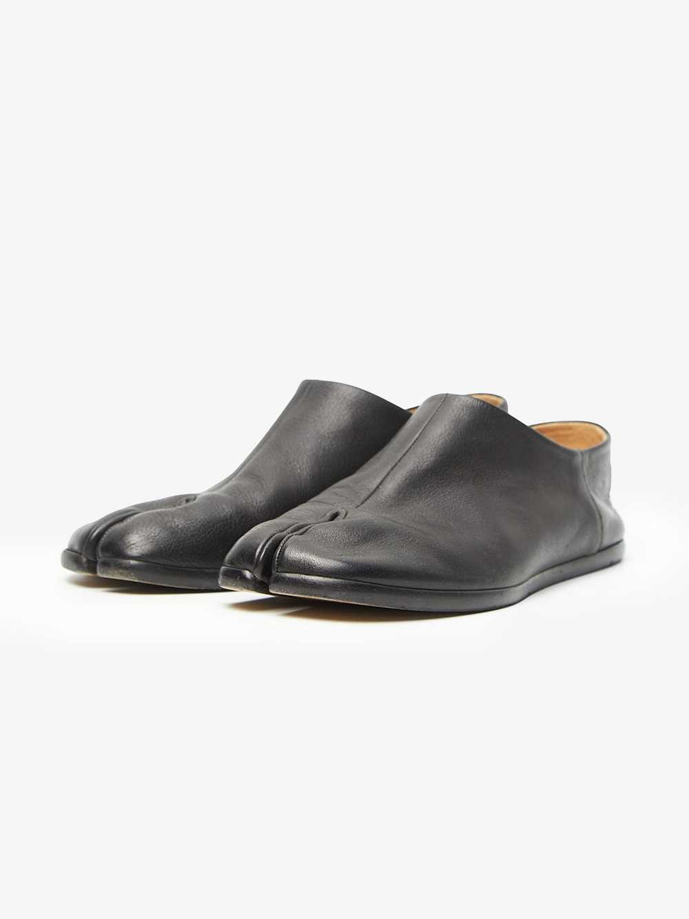 Maison Margiela Black Leather Tabi Mules - image 2