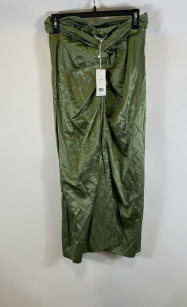 NWT Vince Womens Metallic Green Satin Twist Front… - image 1