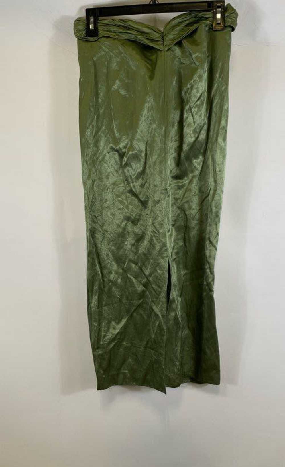 NWT Vince Womens Metallic Green Satin Twist Front… - image 2