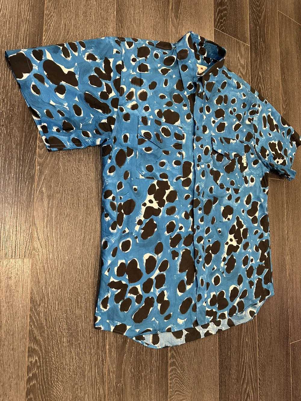 Marni Marni abstract-print cotton shirt size 50 /M - image 2