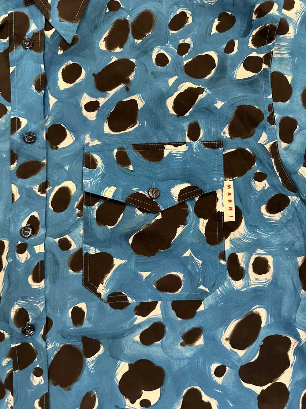 Marni Marni abstract-print cotton shirt size 50 /M - image 4