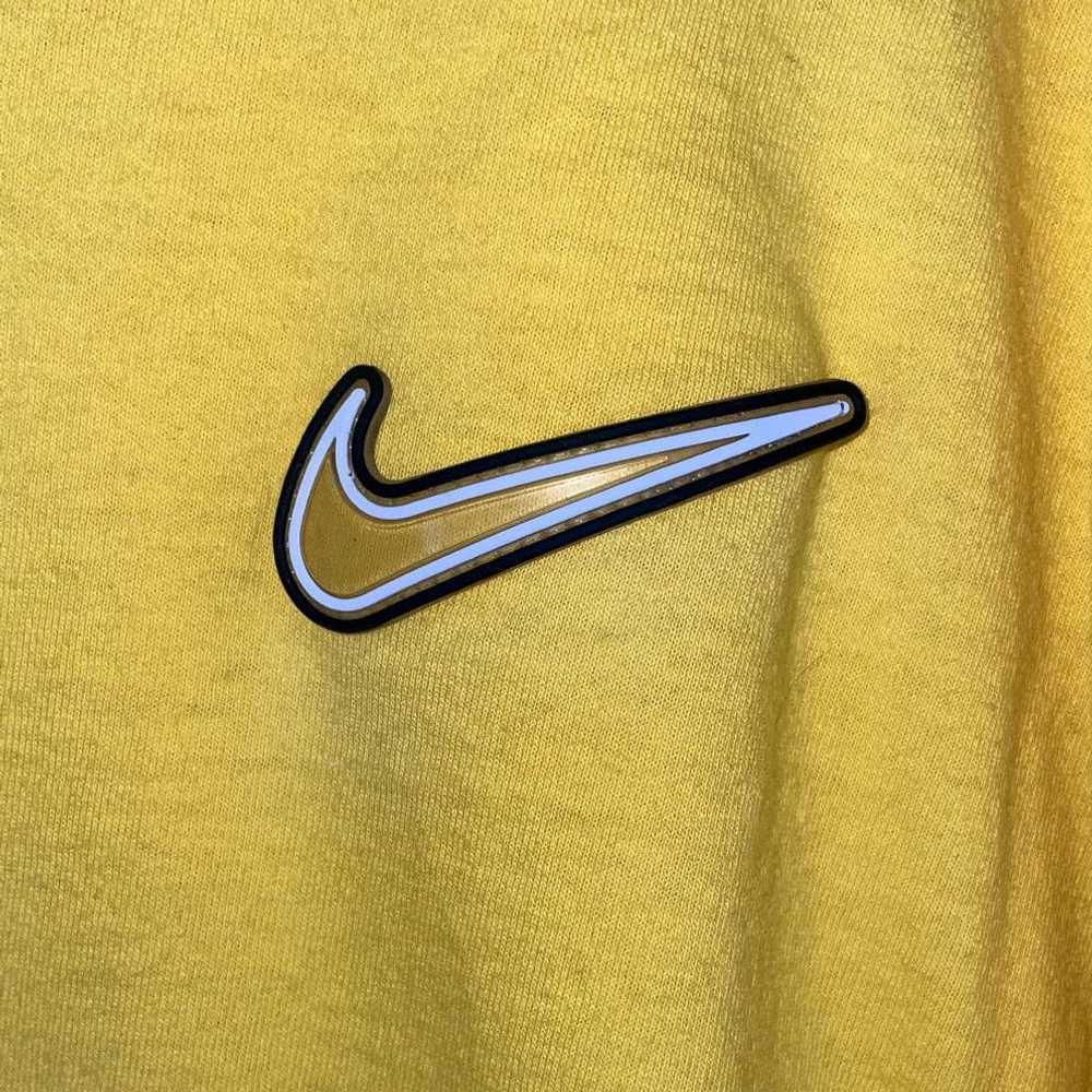 Nike Vintage 90s Nike Yellow T-Shirt with Rubber … - image 2