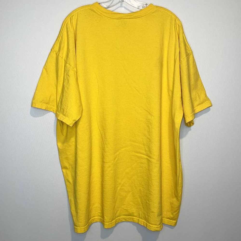 Nike Vintage 90s Nike Yellow T-Shirt with Rubber … - image 3