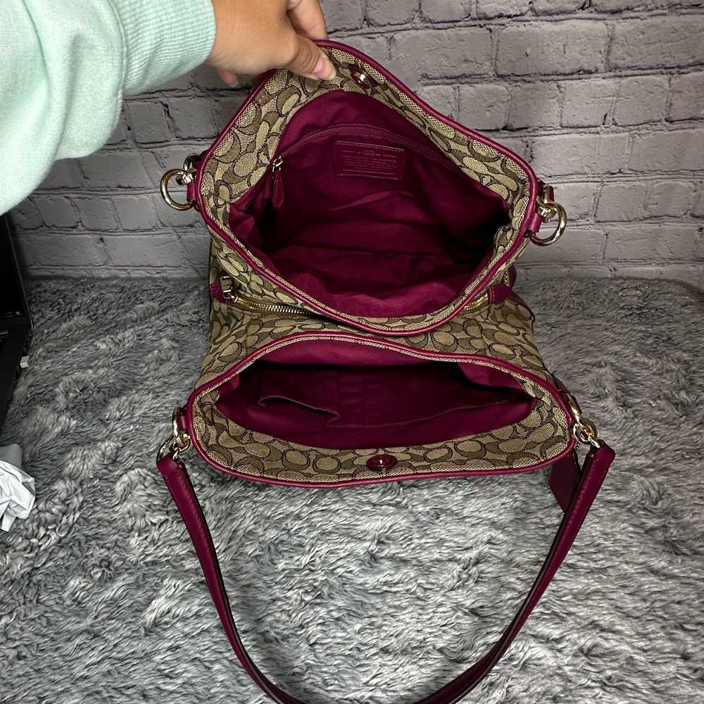 Coach Phoebe Signature Outline/Berry Purple Large… - image 10