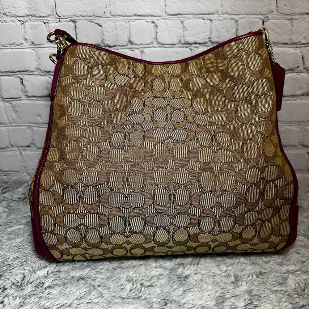 Coach Phoebe Signature Outline/Berry Purple Large… - image 4