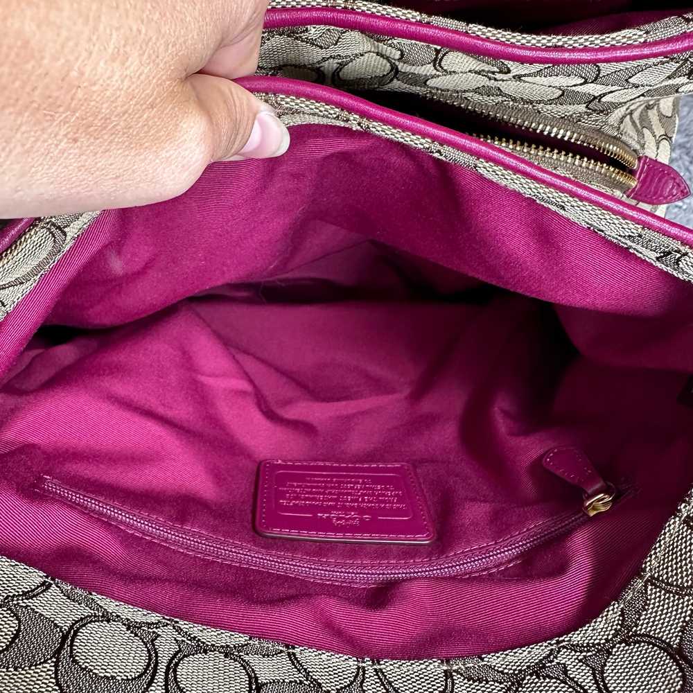 Coach Phoebe Signature Outline/Berry Purple Large… - image 5