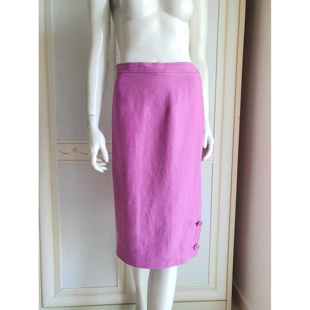 Valentino Garavani Linen mid-length skirt - image 10