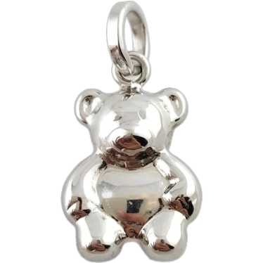 18 Karat White Gold Teddy Bear Charm #18216 - image 1