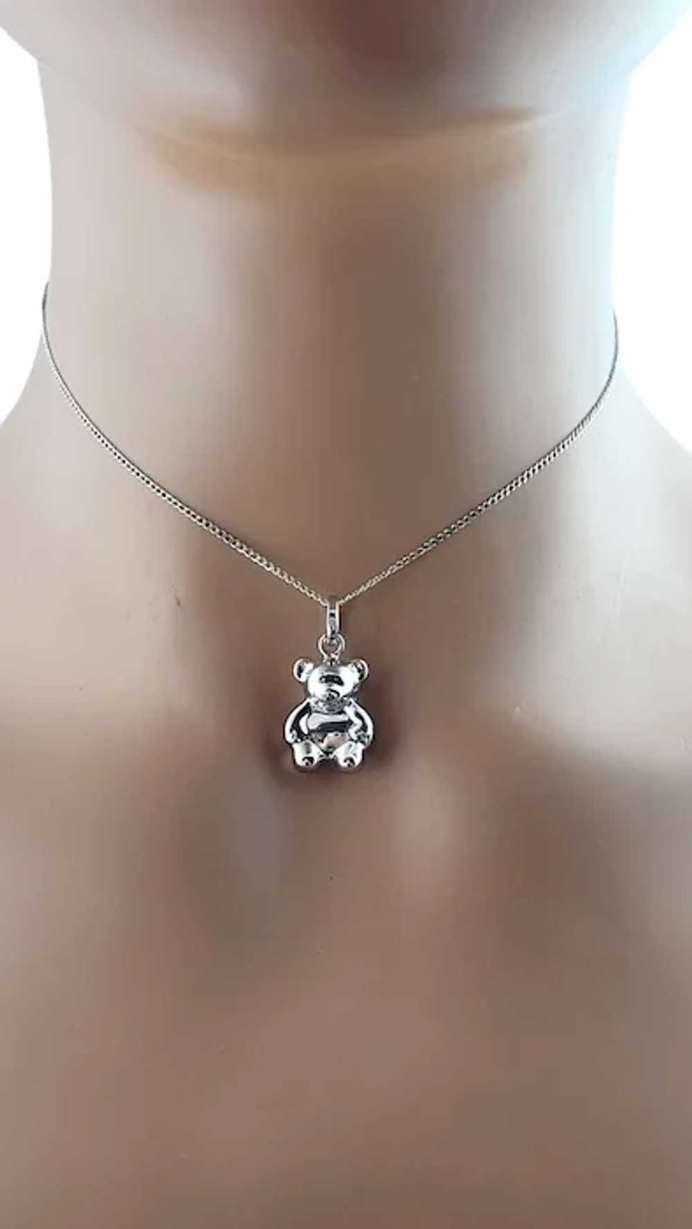 18 Karat White Gold Teddy Bear Charm #18216 - image 4