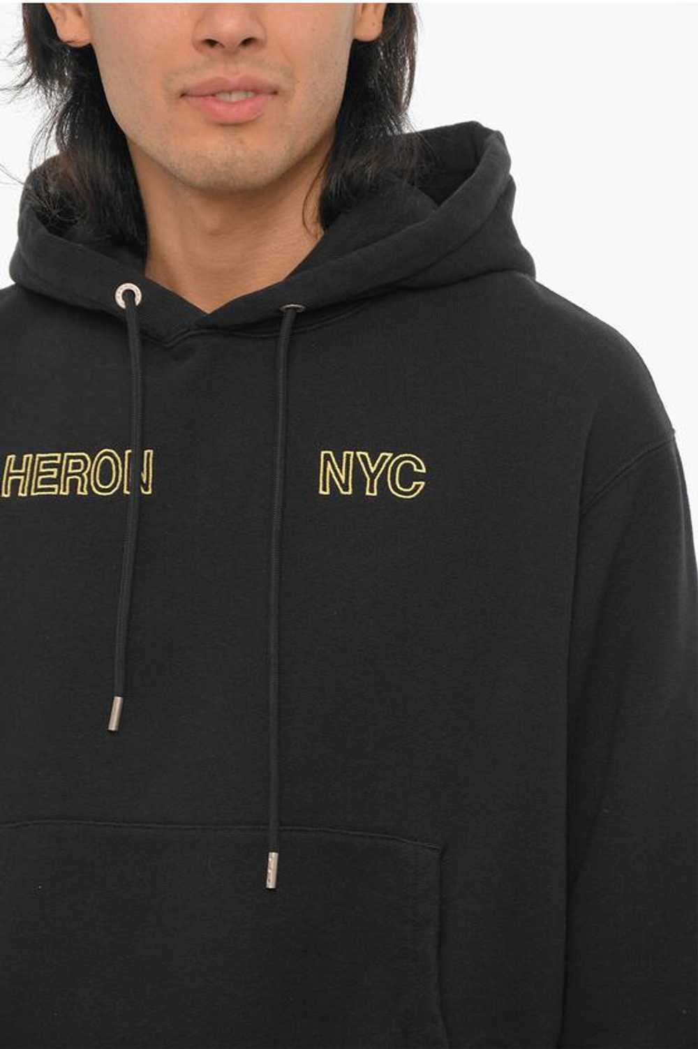 Heron Preston Cotton Hoodie with Patch Pocket - image 3