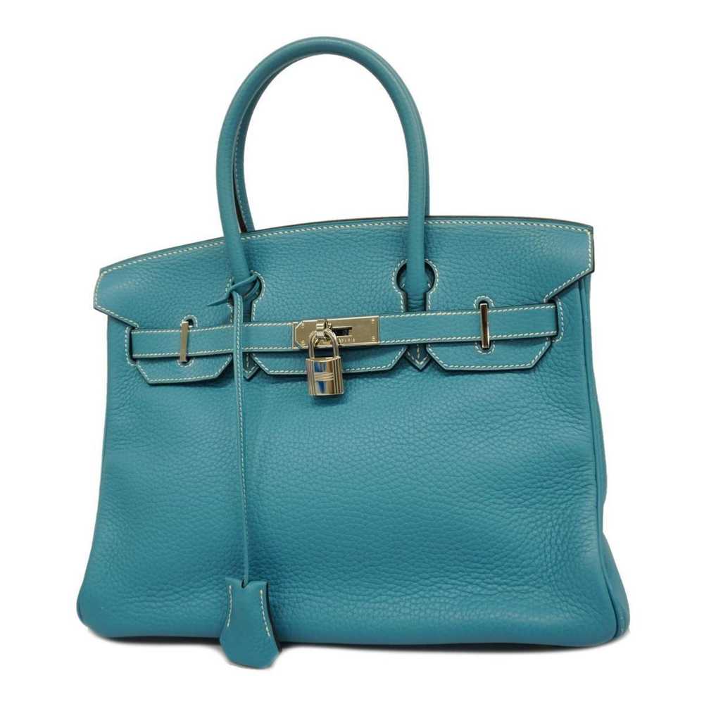 Hermes Hermes handbag Birkin 30 □I stamp Taurillo… - image 1