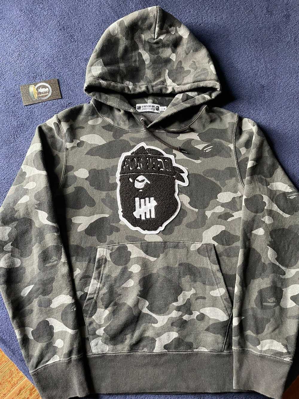 Bape Bape x UNDFTD Grey Camo Logo Pullover Hoodie - image 2