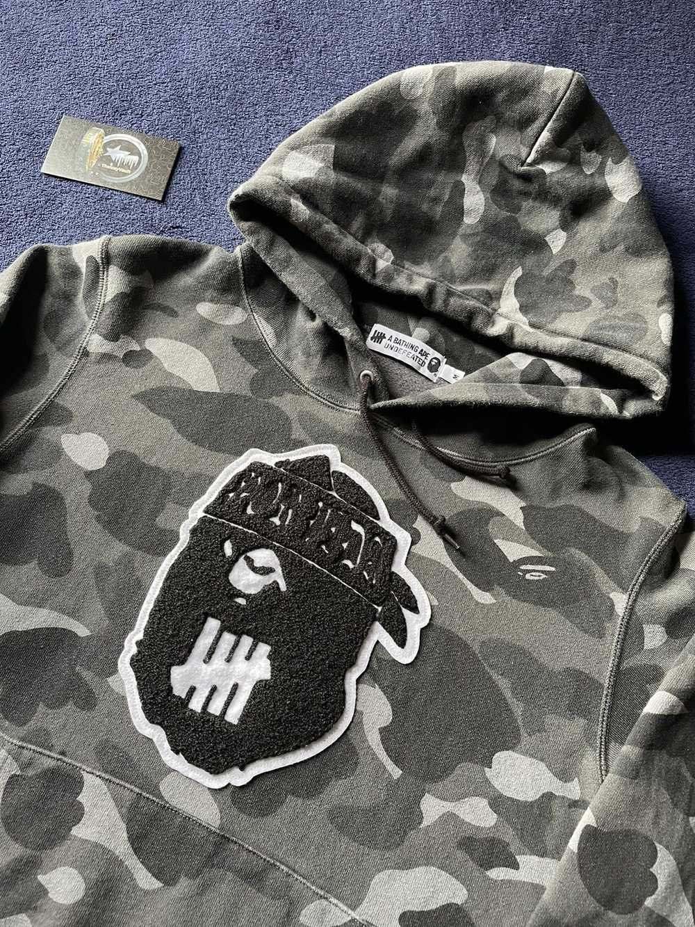 Bape Bape x UNDFTD Grey Camo Logo Pullover Hoodie - image 3