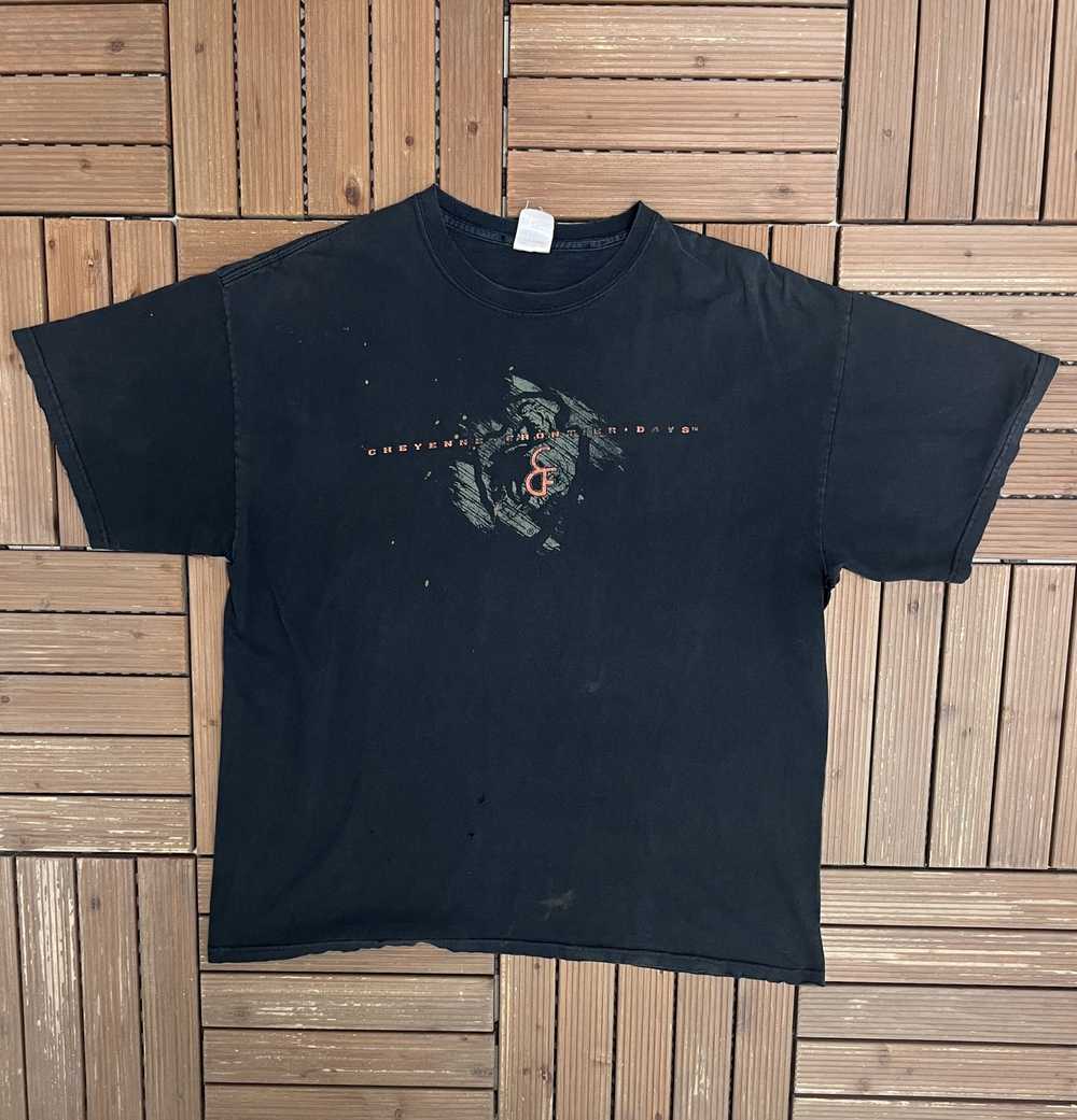 Vintage Cheyenne Frontier Days Vintage Black T-Sh… - image 1