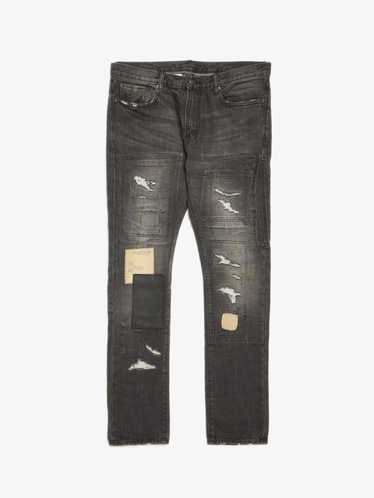 Miharayasuhiro Dark Gray Patched and Distressed Co