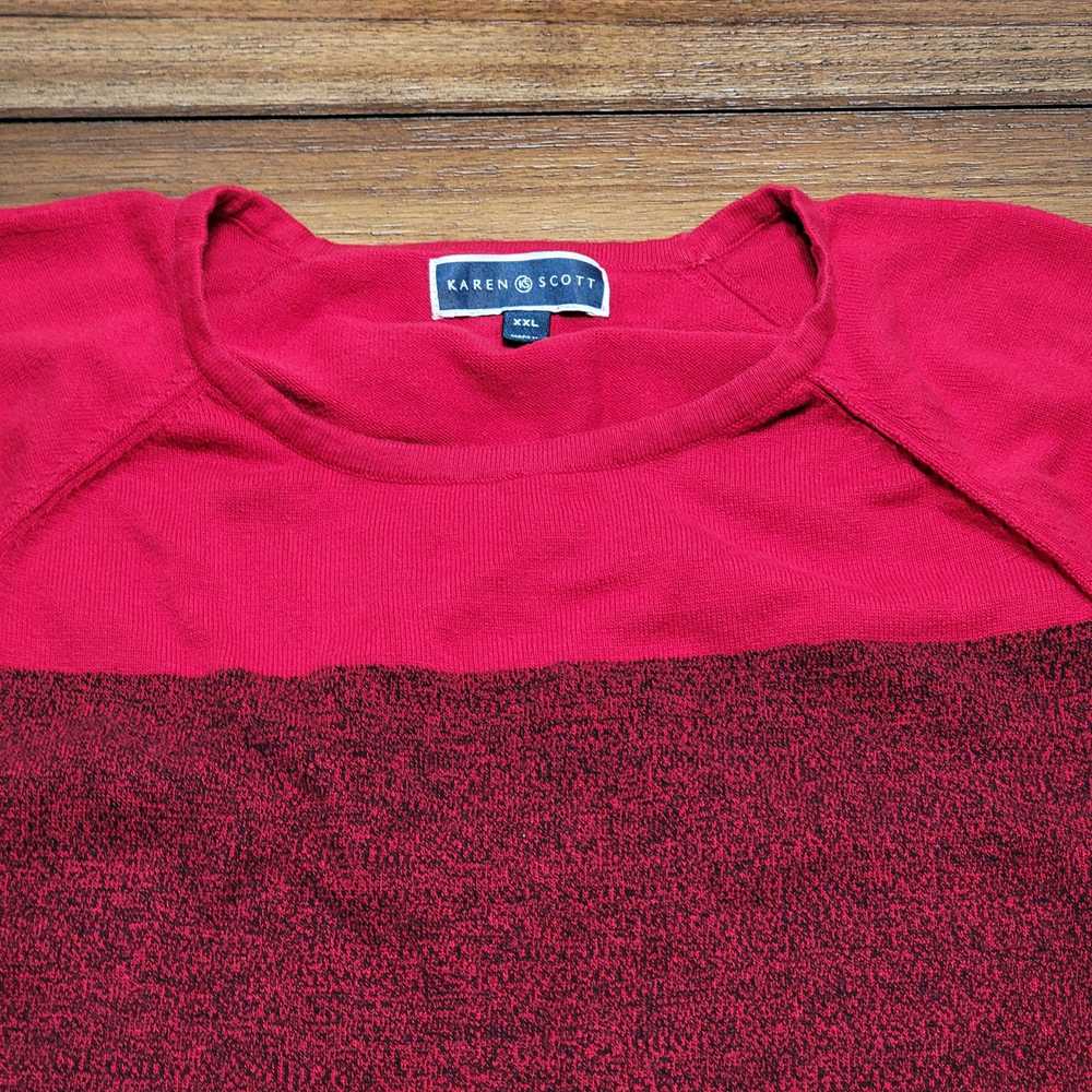 Other Karen Scott Red and Black LS Sweater - Size… - image 2