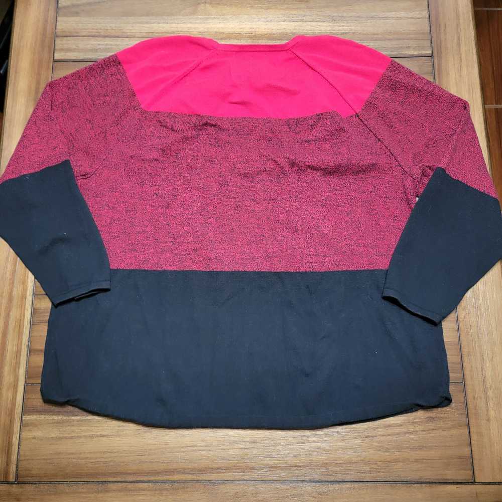 Other Karen Scott Red and Black LS Sweater - Size… - image 3