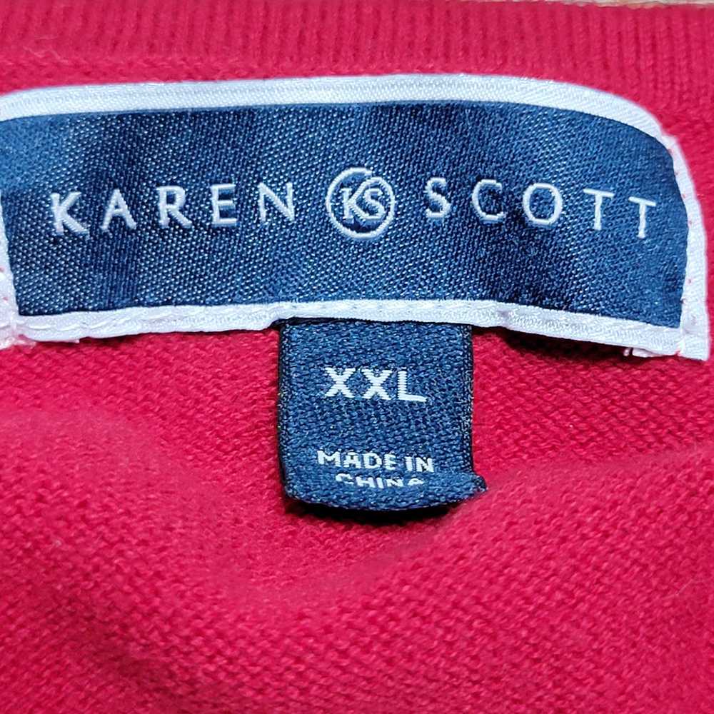 Other Karen Scott Red and Black LS Sweater - Size… - image 4