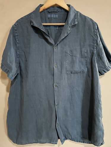 Lucky Brand Lucky Brand S/S Blue Linen Shirt, Men'