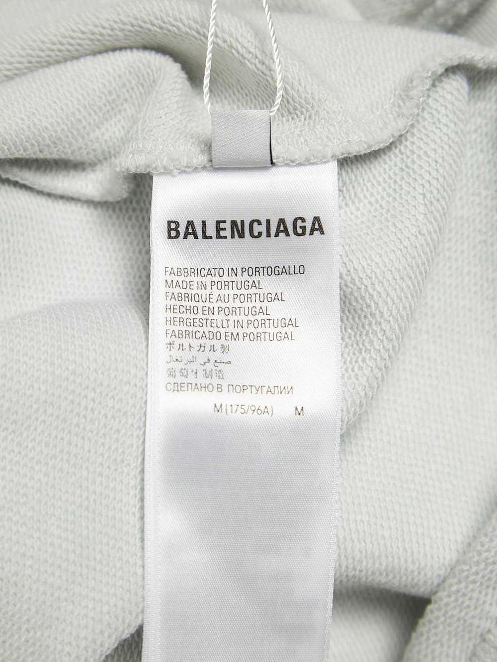 Balenciaga Light Blue Distressed WFP Printed Cott… - image 4