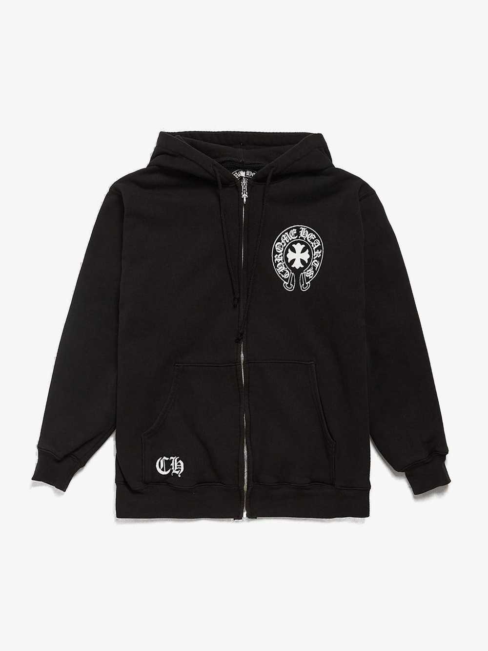 Chrome Hearts Black Classic Logo Double Layered Z… - image 1