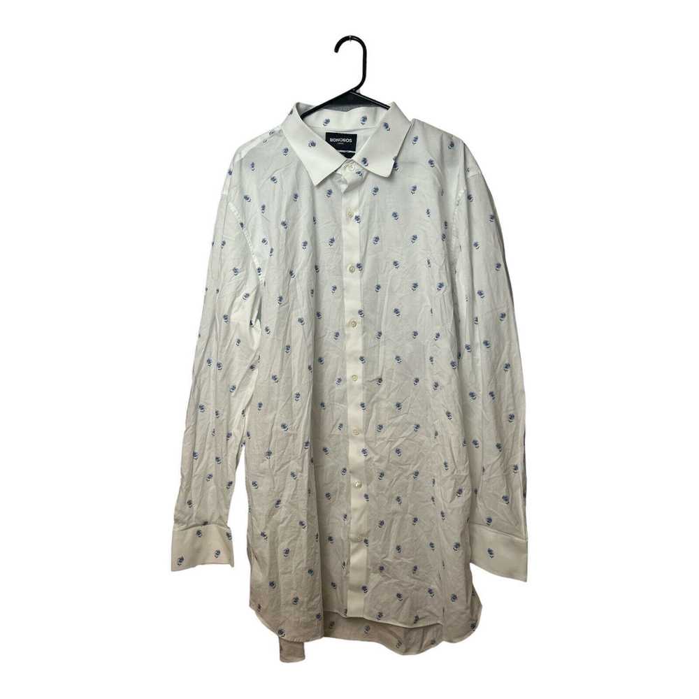 Bonobos Bonobos Stretch White Long Sleeve Floral … - image 1