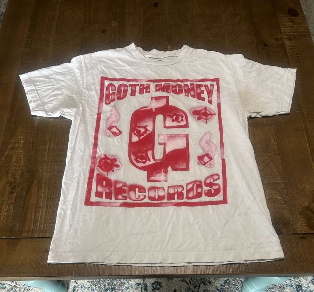 Goth Money goth money records white and red tee - image 1