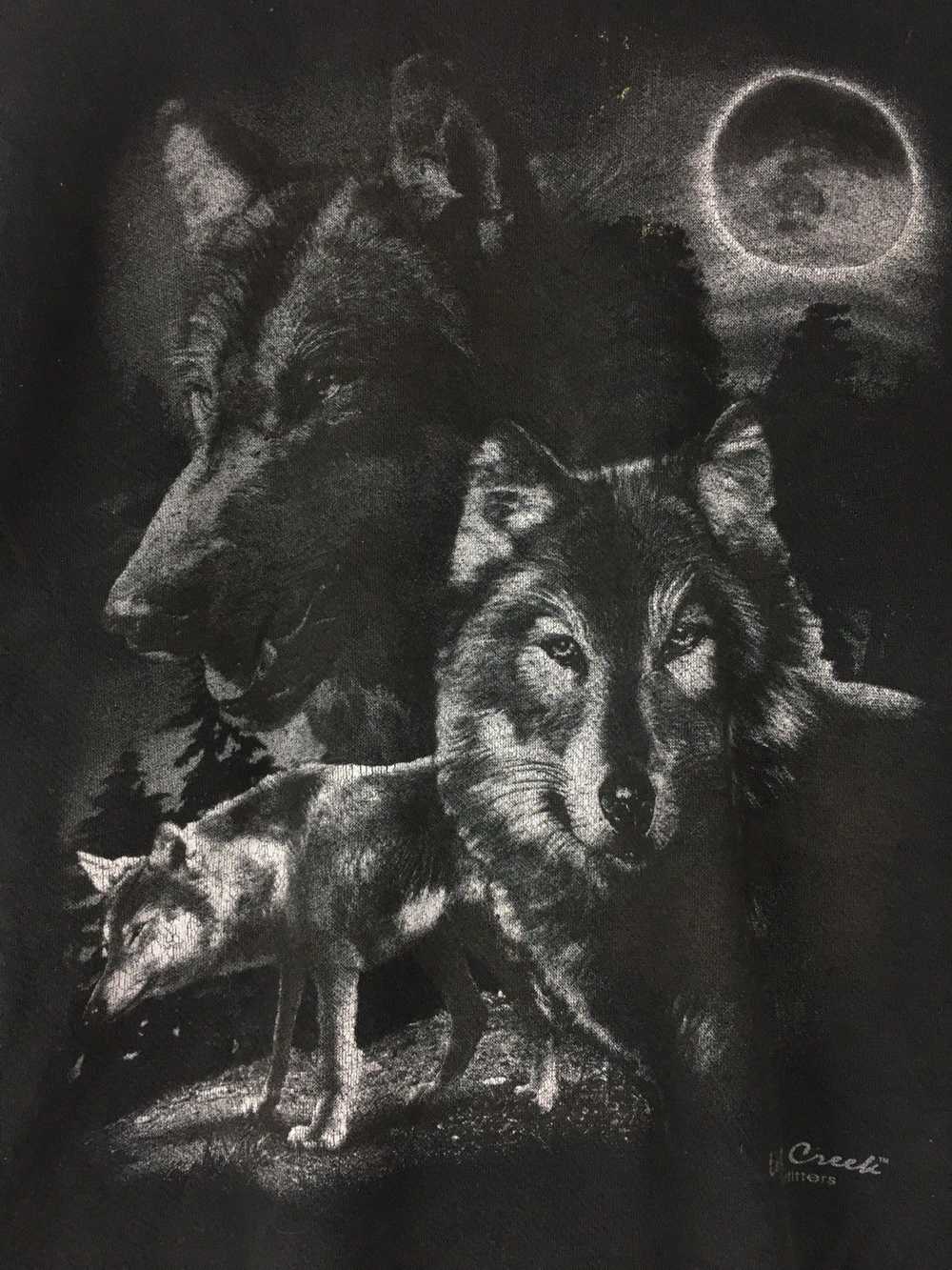 Animal Tee × Outdoor Life Rare design Wolf animal… - image 2