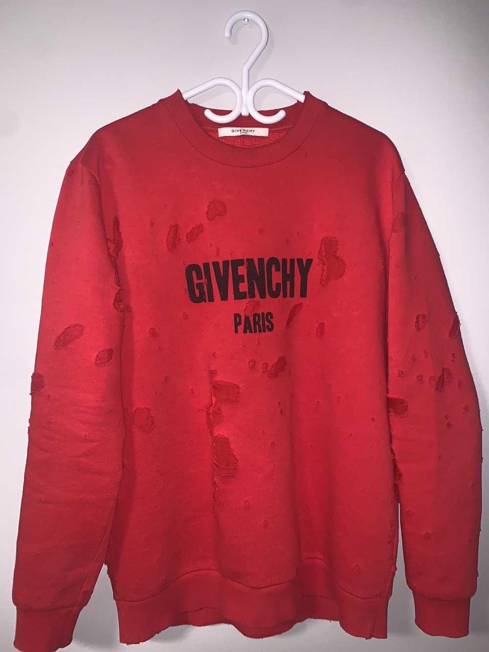 Givenchy GIVENCHY Distressed Mens Logo Crewneck S… - image 2