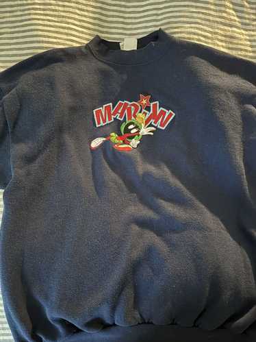 Vintage 1994 2024 Looney Tunes Marvin The Martian Baseball Embroidered Sweatshirt Lg