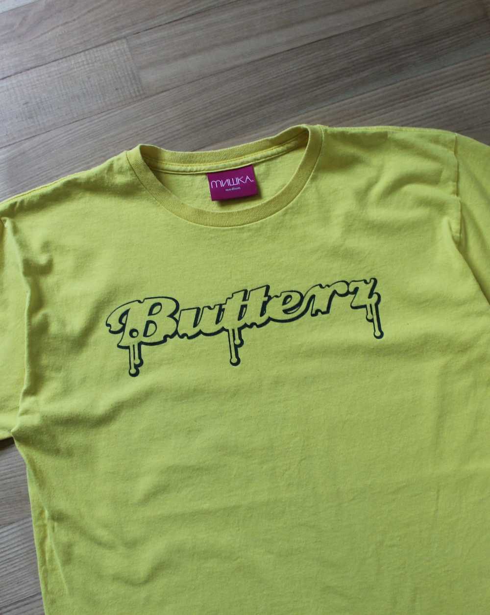 Made In Usa × Mishka Mishka Butterz T-Shirt Yellow - image 5