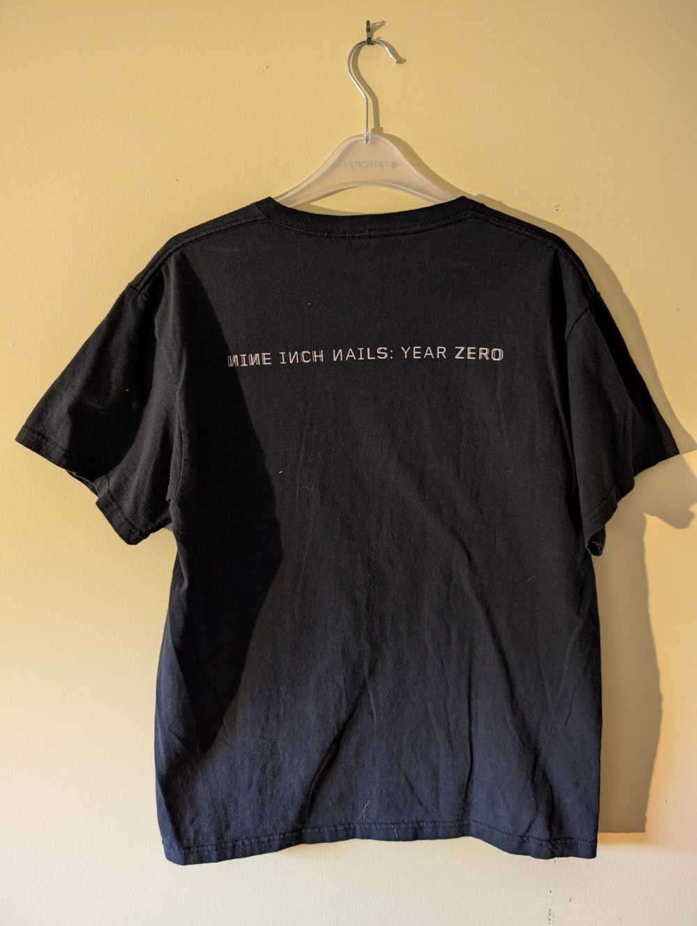 Band Tees Nine Inch Nails Year Zero Flag Promo T … - image 3