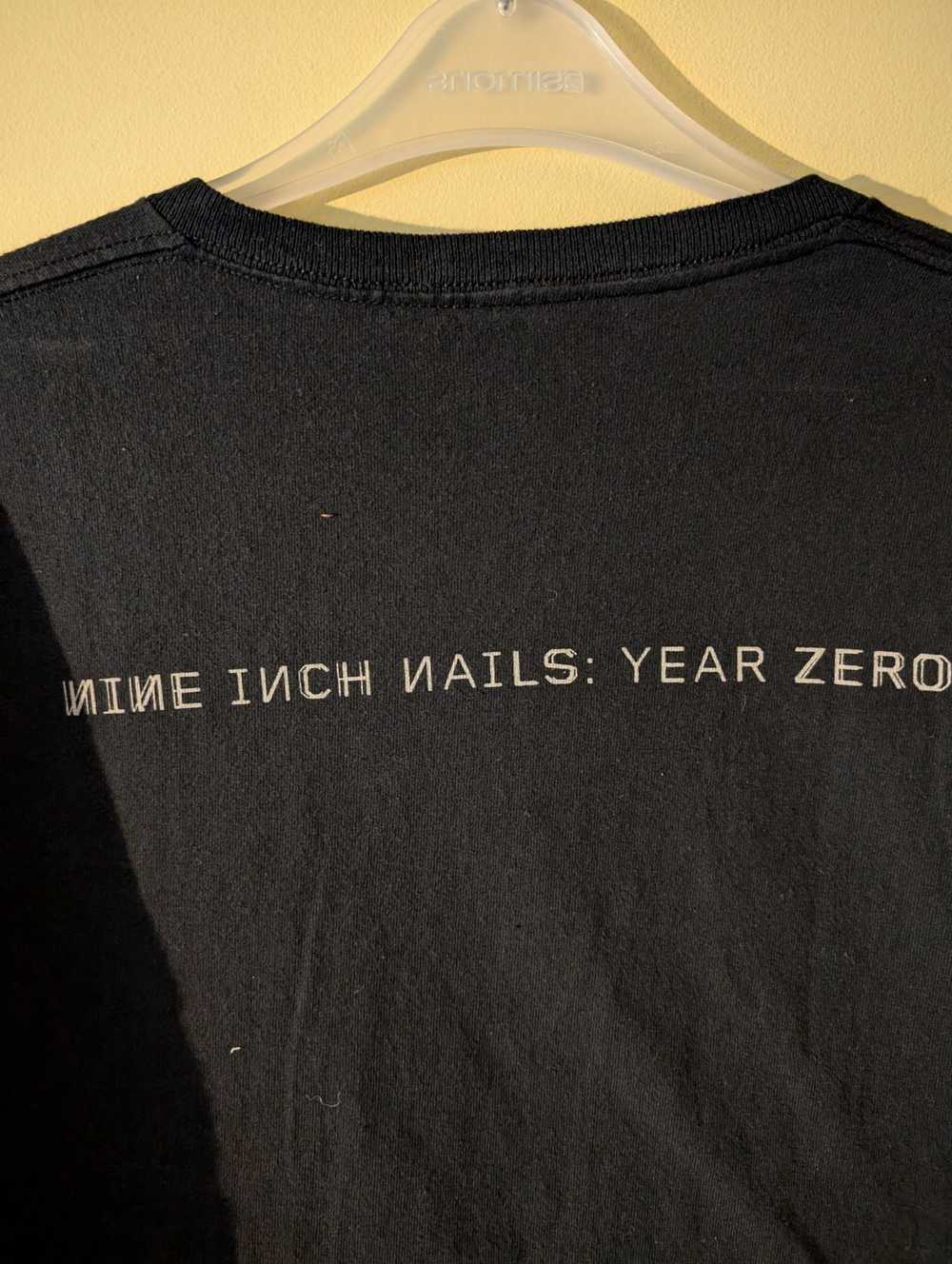 Band Tees Nine Inch Nails Year Zero Flag Promo T … - image 4