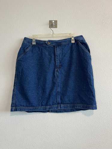 Designer Cute Basic Blue Denim Jean Skirt with Poc