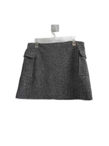 Designer Cute Work Skirt Black and White Tweed Kni