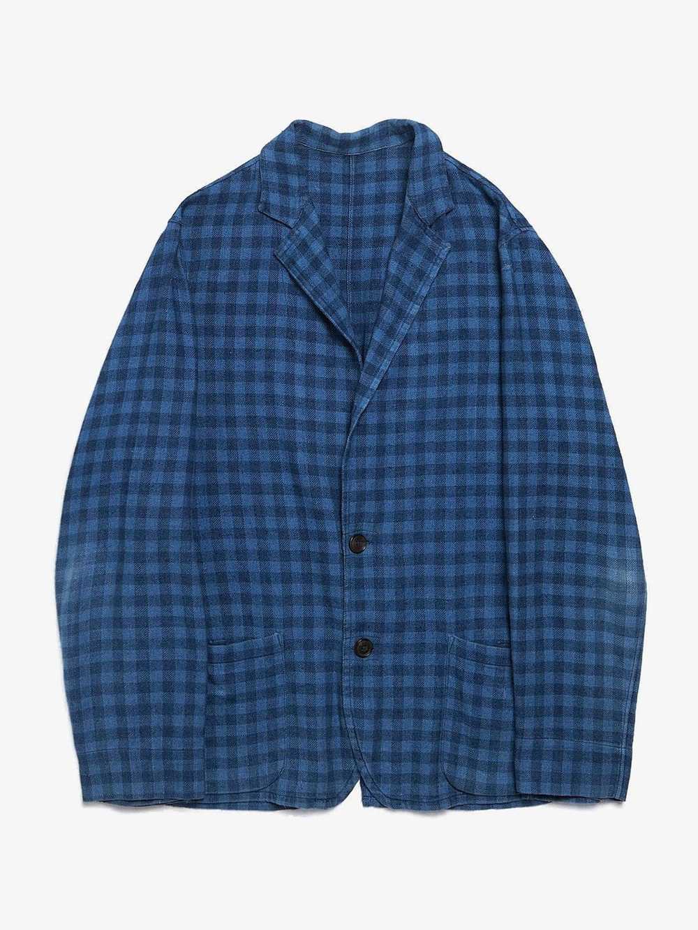 Umit Benan Blue Checkered Shirt - image 1