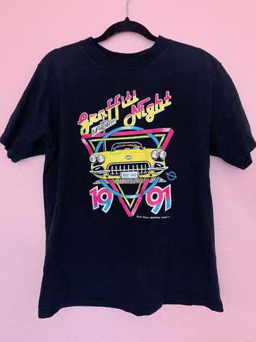 Vintage 1991 Modesto Graffiti Night T Shirt