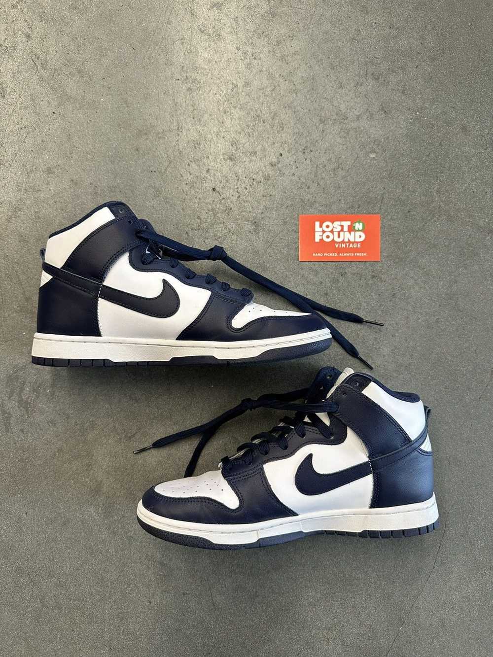 Nike 2021 Nike Dunk Hi Retro Championship Navy - image 2