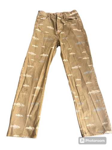 Corteiz Cortez Alcatraz Pattern Denim Pants - image 1