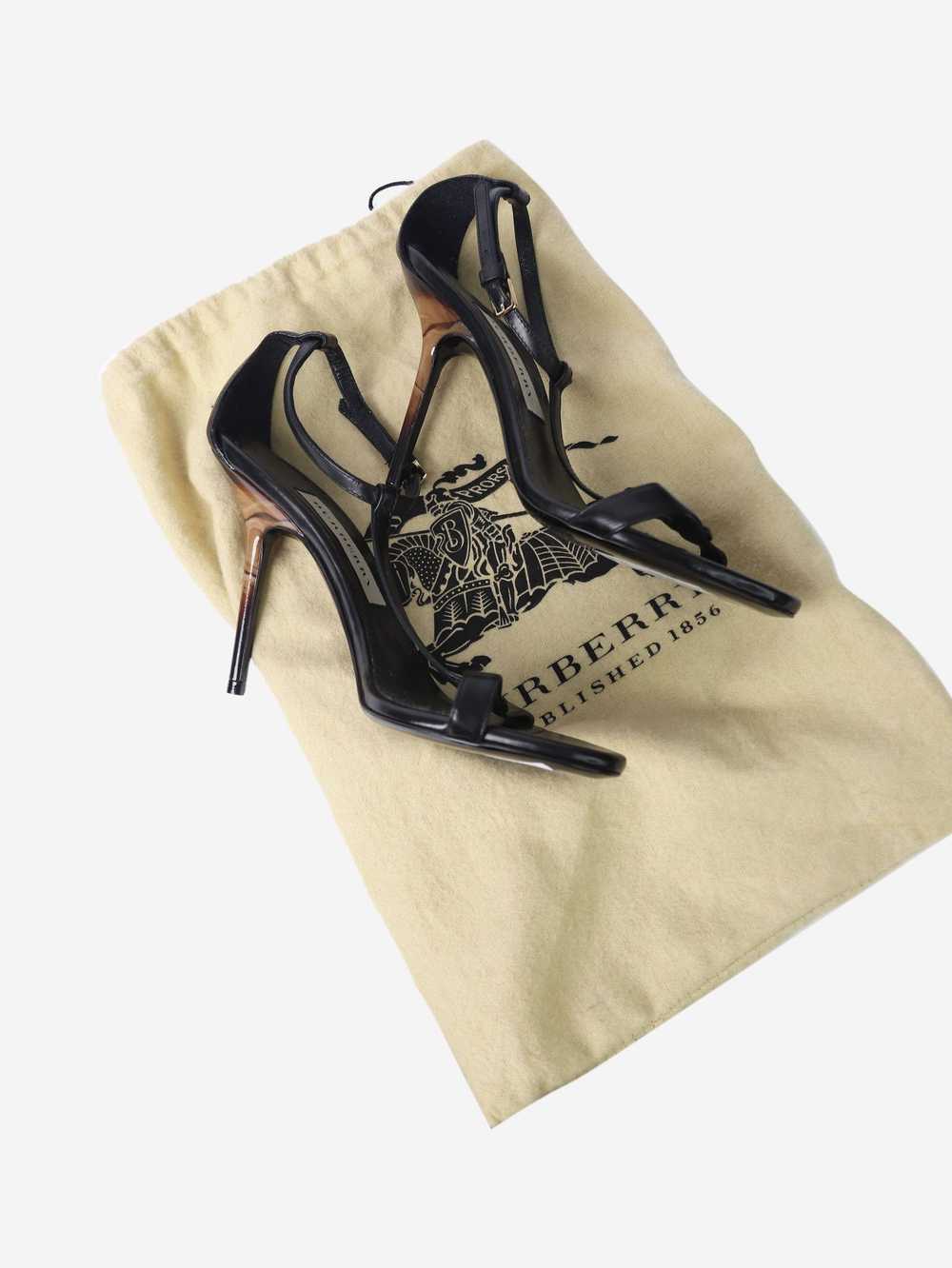 Burberry Black T-strap open-toe heels - size EU 37 - image 6