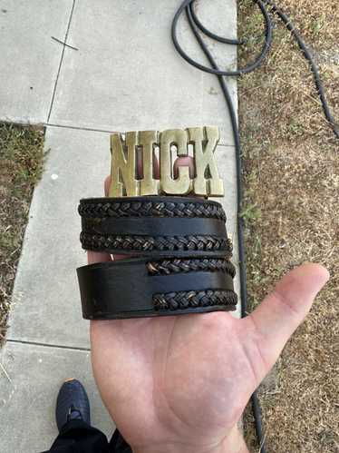 Handmade × Vintage Solid brass “NICK” belt