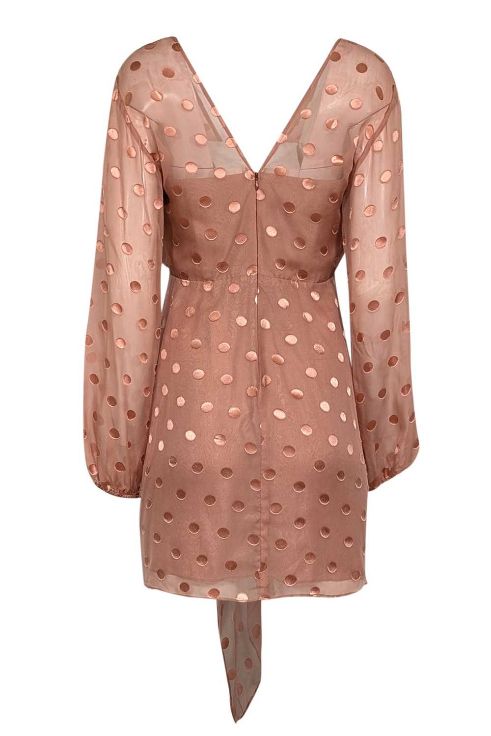 Michelle Mason - Peach Pink Polka Dot Silk Blend … - image 3