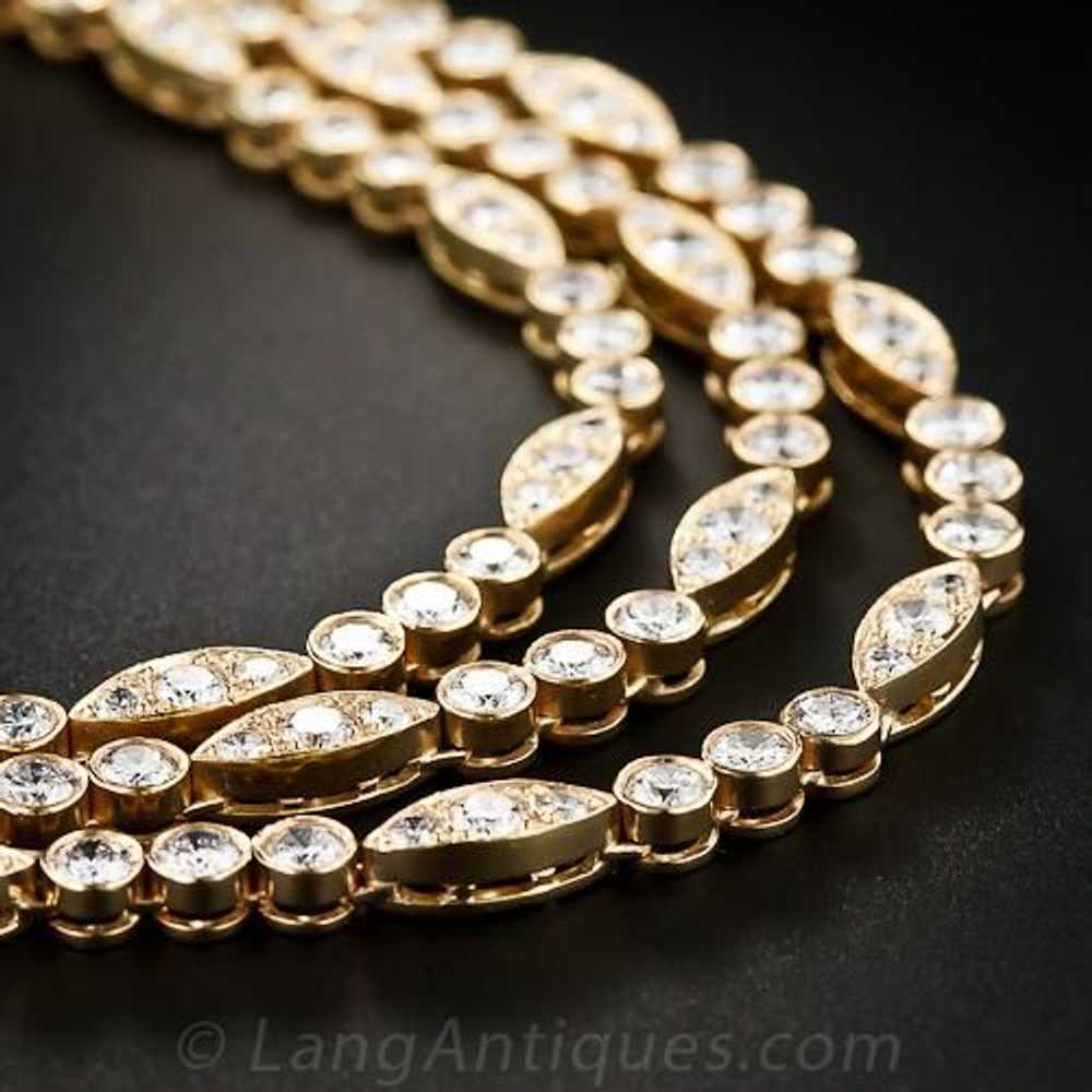 Oscar Heyman Triple-Strand Diamond Necklace - 22 … - image 3