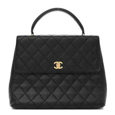 CHANEL Caviar Quilted Jumbo Kelly Flap Black - image 1